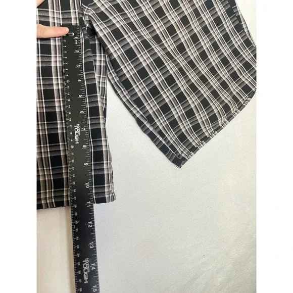 Genuine Dickies Mens Black White Plaid Cargo Shorts Utility Skater Y2K - Picture 4 of 7